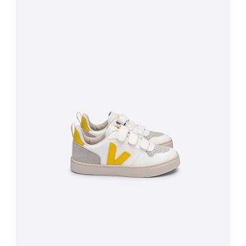 Veja V-10 CWL Kids' Sneakers White/Yellow | NZ 860AHK